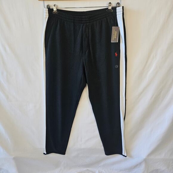 Polo Ralph Lauren [Read] Cotton Interlock Pants Drawstring Black White XXL - Picture 1 of 11